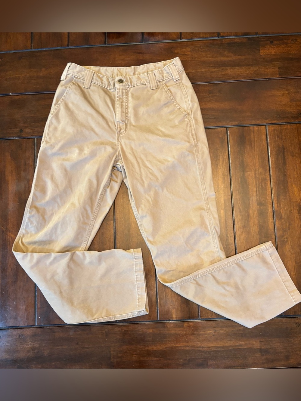 Carhartt Rugged Work Khaki Men's Tan Chino Pants Relaxed Fit Trousers 32 x 32